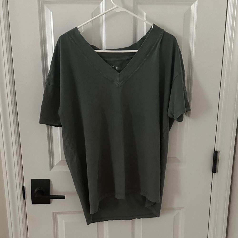 Women's V-Neck Green Top